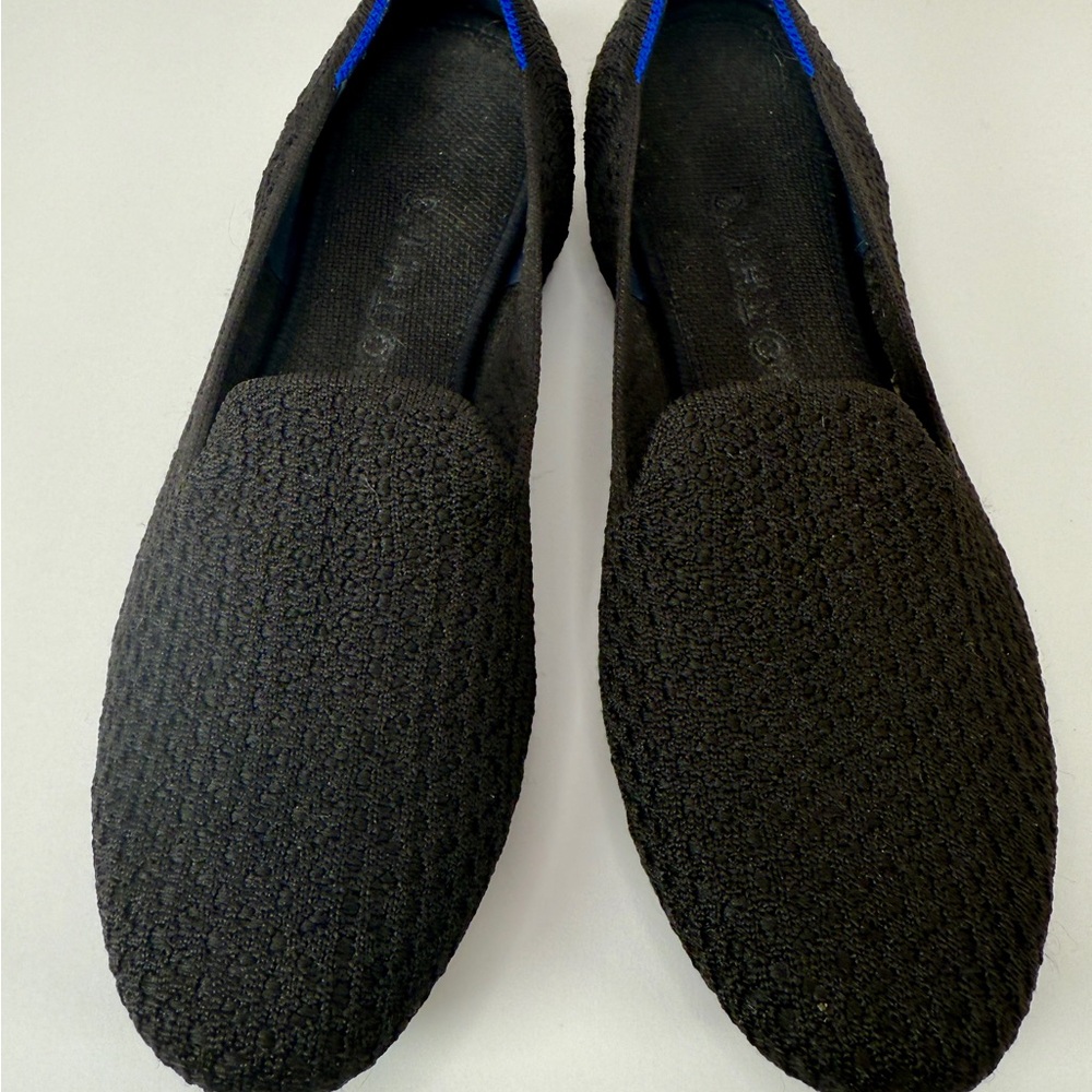 Rothy's Black Loafers Black Honeycomb Round Toe 8.5